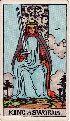 King of Swords tarot card, Rider-Waite-Smith deck