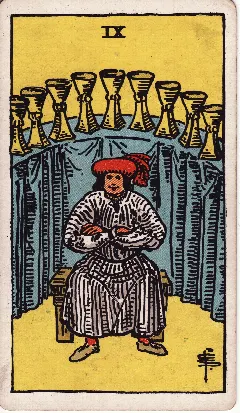 Nine of Cups tarot card, Rider-Waite-Smith deck