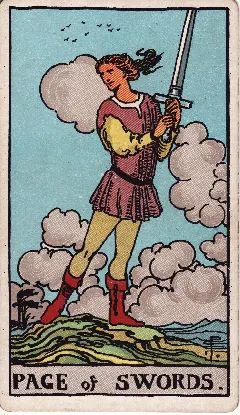 Page of Swords tarot card, Rider-Waite-Smith deck