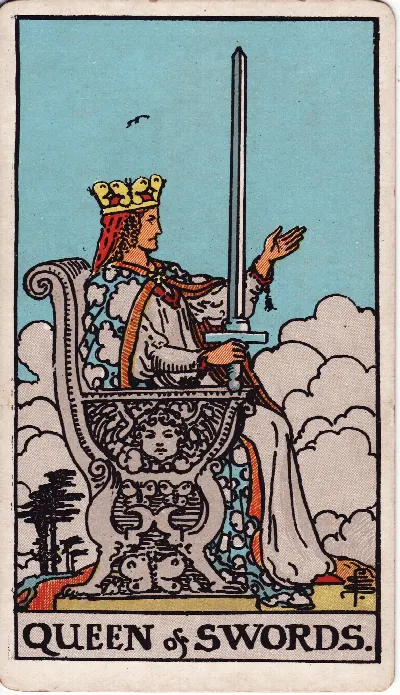 Queen of Swords tarot card, Rider-Waite-Smith deck