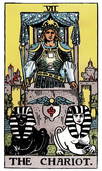 The Chariot tarot card, Rider-Waite-Smith deck