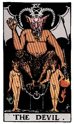 The Devil tarot card, Rider-Waite-Smith deck