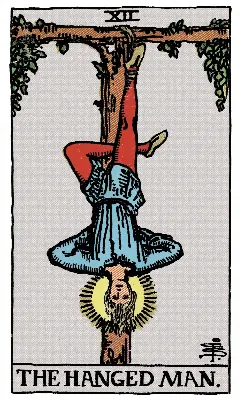 The Hanged Man tarot card, Rider-Waite-Smith deck