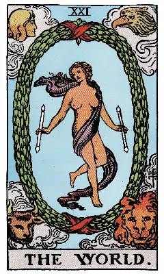 The World tarot card, Rider-Waite-Smith deck